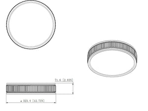 Z-Lite - 1013F12-MB-LED - LED Flush Mount - Stari - Matte Black