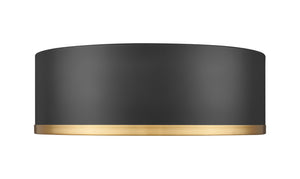 Z-Lite - 1018F12-MB-MGLD-LED - LED Flush Mount - Bradley - Matte Black + Modern Gold