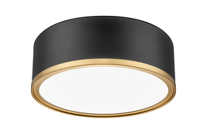 Z-Lite - 1018F12-MB-MGLD-LED - LED Flush Mount - Bradley - Matte Black + Modern Gold