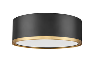 Z-Lite - 1018F12-MB-MGLD-LED - LED Flush Mount - Bradley - Matte Black + Modern Gold