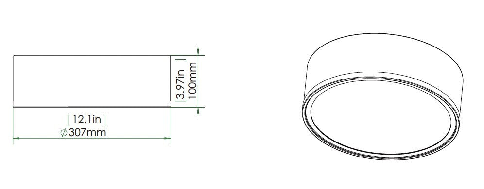 Z-Lite - 1018F12-MB-MGLD-LED - LED Flush Mount - Bradley - Matte Black + Modern Gold