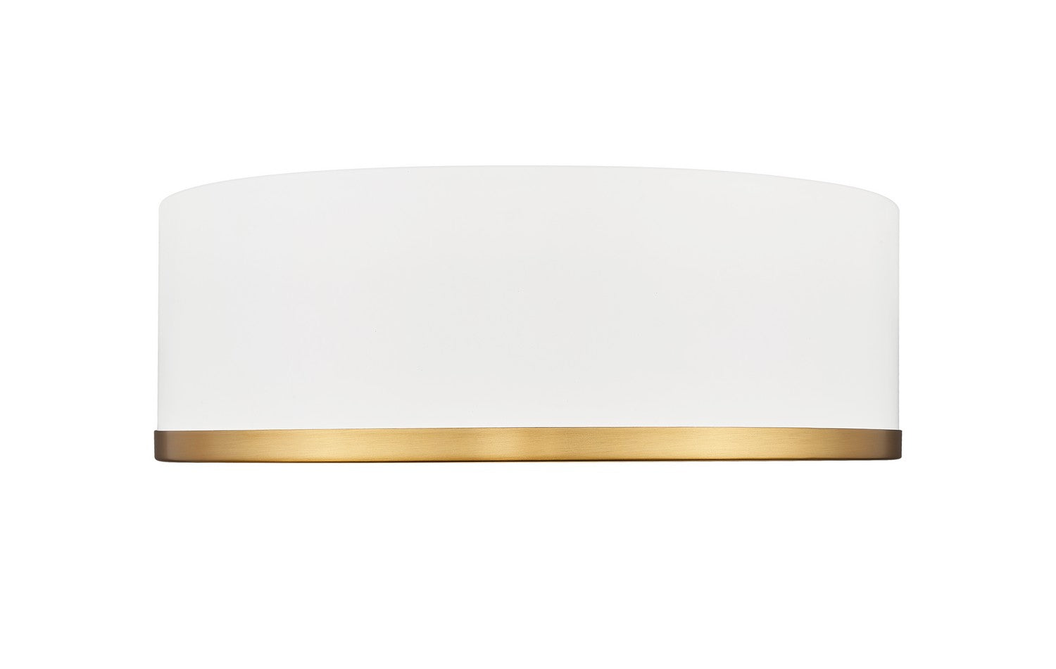 Z-Lite - 1018F12-MW-MGLD-LED - LED Flush Mount - Bradley - Matte White + Modern Gold