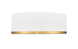 Z-Lite - 1018F12-MW-MGLD-LED - LED Flush Mount - Bradley - Matte White + Modern Gold