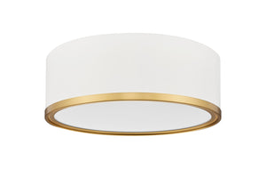 Z-Lite - 1018F12-MW-MGLD-LED - LED Flush Mount - Bradley - Matte White + Modern Gold