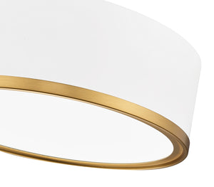 Z-Lite - 1018F12-MW-MGLD-LED - LED Flush Mount - Bradley - Matte White + Modern Gold