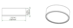 Z-Lite - 1018F12-MW-MGLD-LED - LED Flush Mount - Bradley - Matte White + Modern Gold