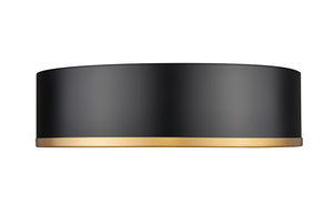 Z-Lite - 1018F16-MB-MGLD-LED - LED Flush Mount - Bradley - Matte Black + Modern Gold