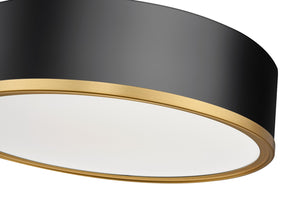 Z-Lite - 1018F16-MB-MGLD-LED - LED Flush Mount - Bradley - Matte Black + Modern Gold