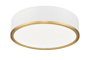 Z-Lite - 1018F16-MW-MGLD-LED - LED Flush Mount - Bradley - Matte White + Modern Gold
