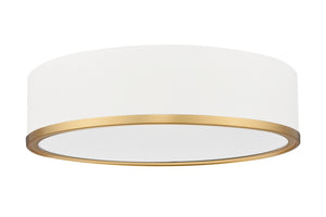 Z-Lite - 1018F16-MW-MGLD-LED - LED Flush Mount - Bradley - Matte White + Modern Gold