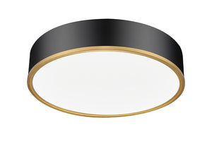 Z-Lite - 1018F20-MB-MGLD-LED - LED Flush Mount - Bradley - Matte Black + Modern Gold
