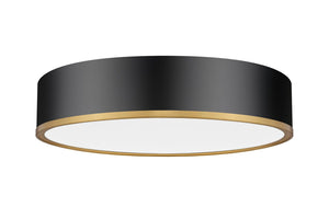 Z-Lite - 1018F20-MB-MGLD-LED - LED Flush Mount - Bradley - Matte Black + Modern Gold