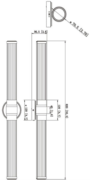 Z-Lite - 1020-32W-MGLD-LED - LED Vanity - Warwick - Modern Gold