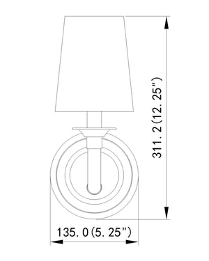 Z-Lite - 1950-1S-BN - One Light Wall Sconce - Katerina - Brushed Nickel