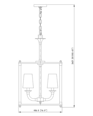 Z-Lite - 1950-4C-BN - Four Light Chandelier - Katerina - Brushed Nickel