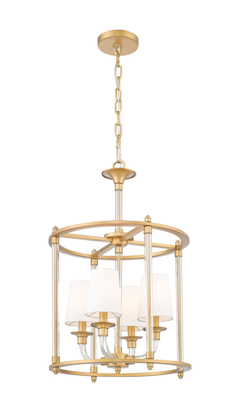 Z-Lite - 1950-4C-RB - Four Light Chandelier - Katerina - Rubbed Brass