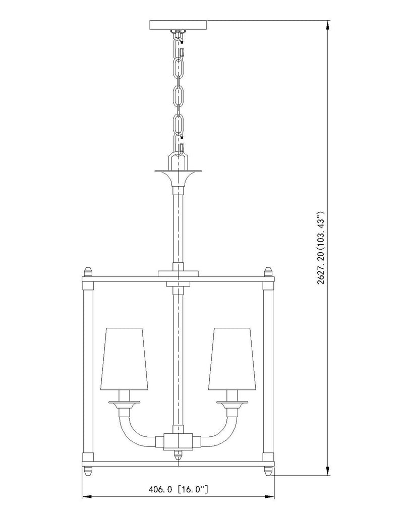 Z-Lite - 1950-4C-RB - Four Light Chandelier - Katerina - Rubbed Brass