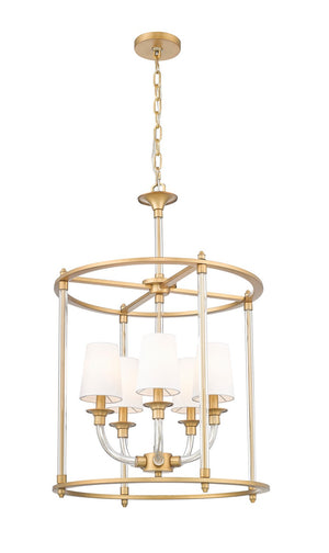 Z-Lite - 1950-5C-RB - Five Light Chandelier - Katerina - Rubbed Brass