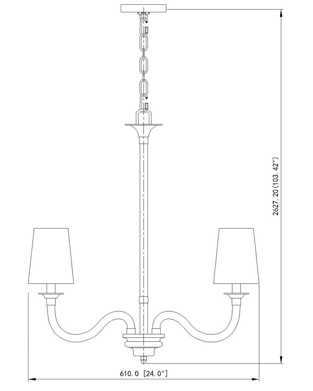 Z-Lite - 1950-5RB - Five Light Chandelier - Katerina - Rubbed Brass