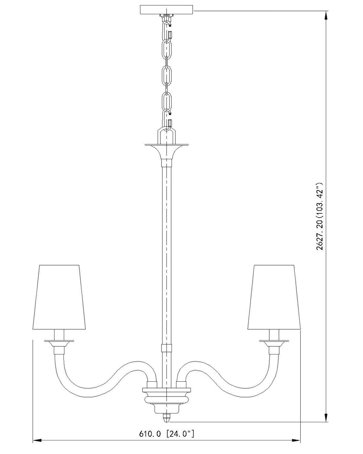 Z-Lite - 1950-5RB - Five Light Chandelier - Katerina - Rubbed Brass