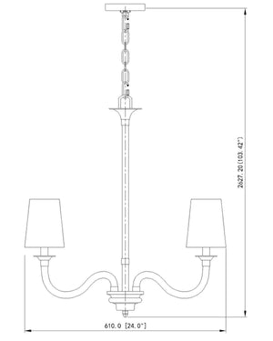 Z-Lite - 1950-5RB - Five Light Chandelier - Katerina - Rubbed Brass