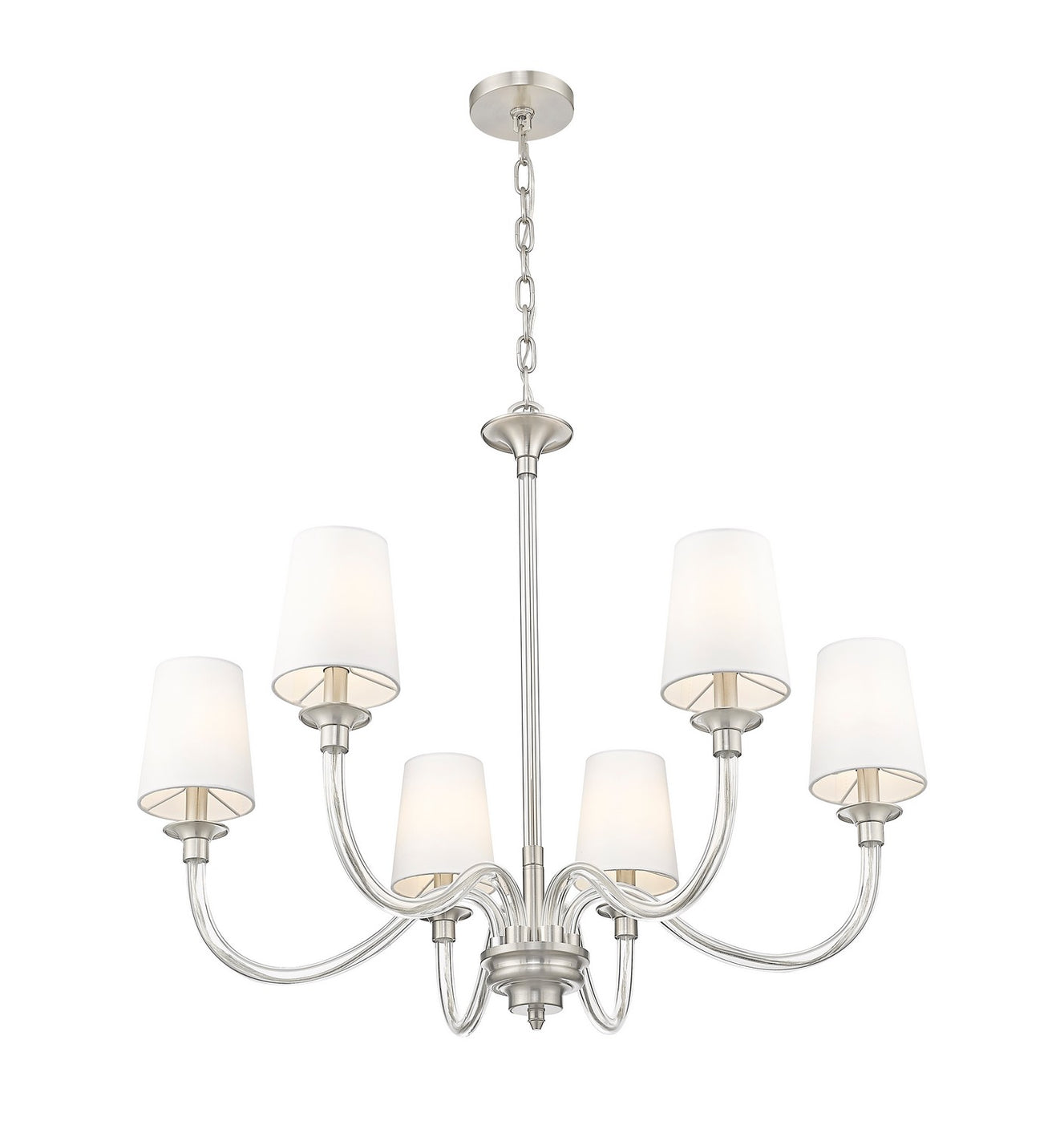 Z-Lite - 1950-6BN - Six Light Chandelier - Katerina - Brushed Nickel