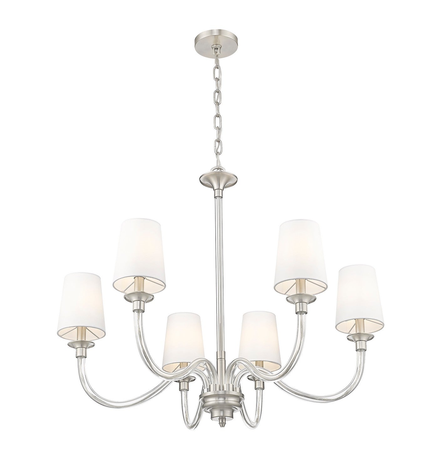 Z-Lite - 1950-6BN - Six Light Chandelier - Katerina - Brushed Nickel