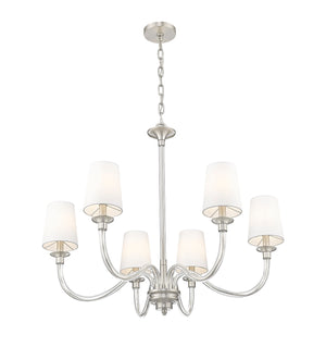 Z-Lite - 1950-6BN - Six Light Chandelier - Katerina - Brushed Nickel