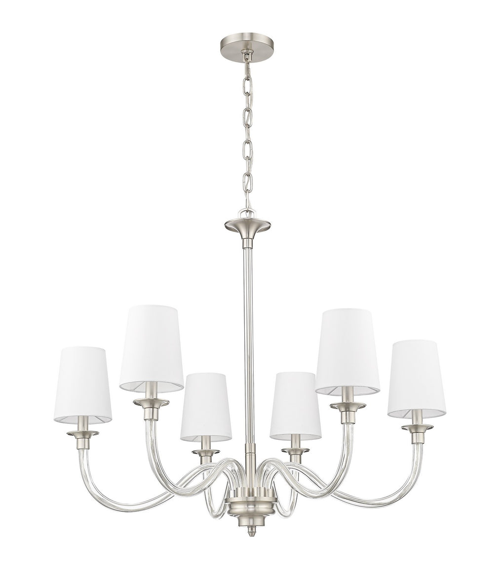 Z-Lite - 1950-6BN - Six Light Chandelier - Katerina - Brushed Nickel