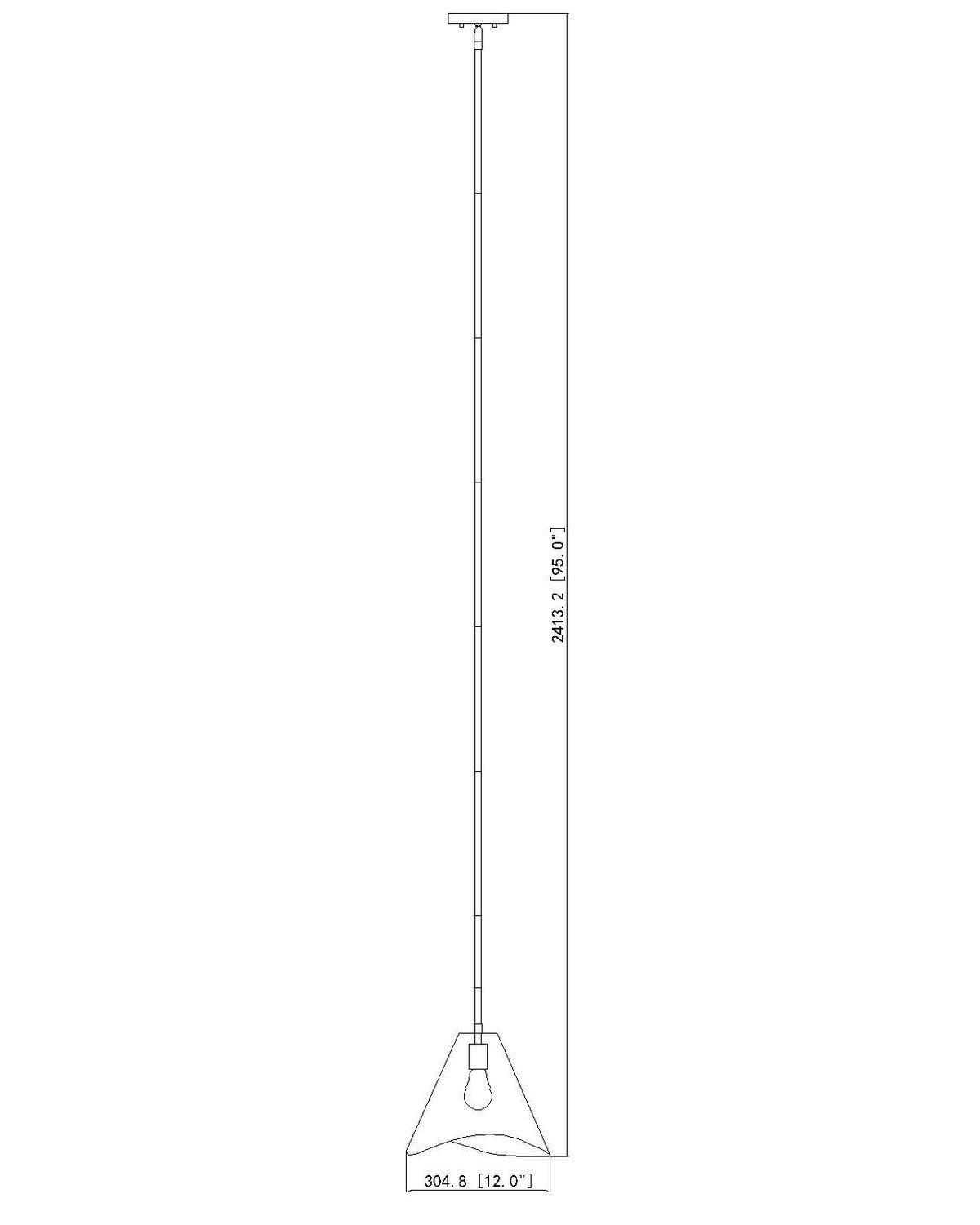 Z-Lite - 1952P12-MB - One Light Pendant - Aria - Matte Black