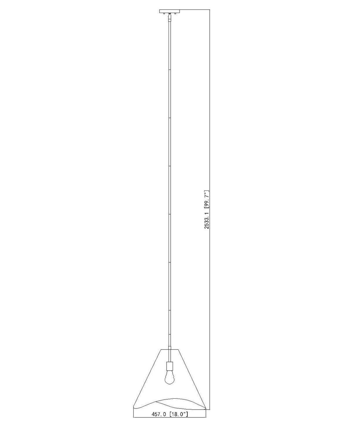 Z-Lite - 1952P18-MGLD - One Light Pendant - Aria - Modern Gold