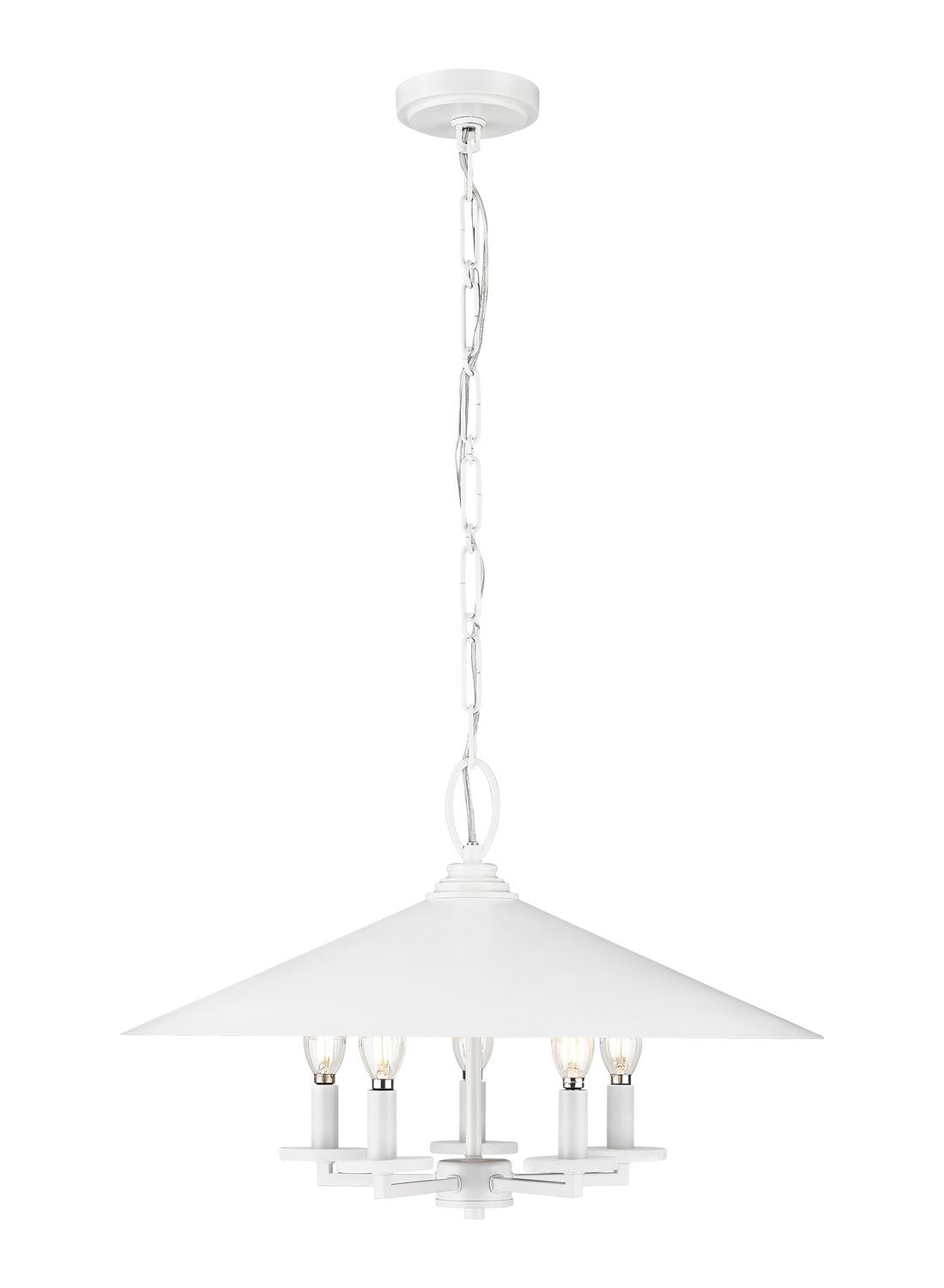 Z-Lite - 1953-22MW - Five Light Pendant - Rialto - Matte White