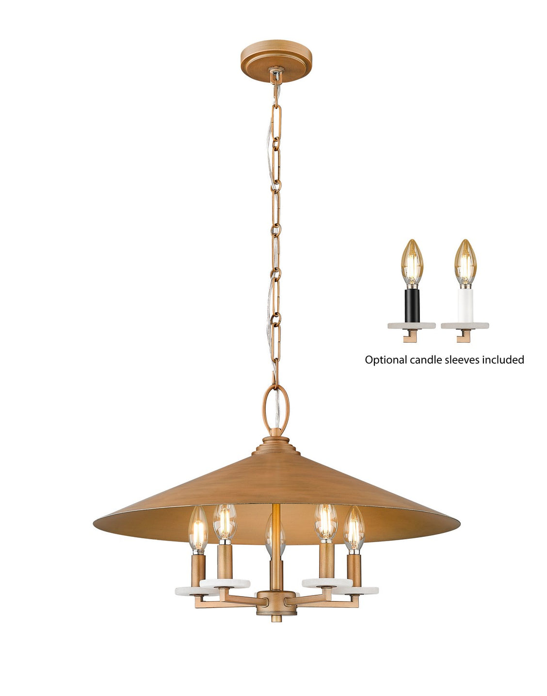 Z-Lite - 1953-22SGD - Five Light Pendant - Rialto - Signature Gold