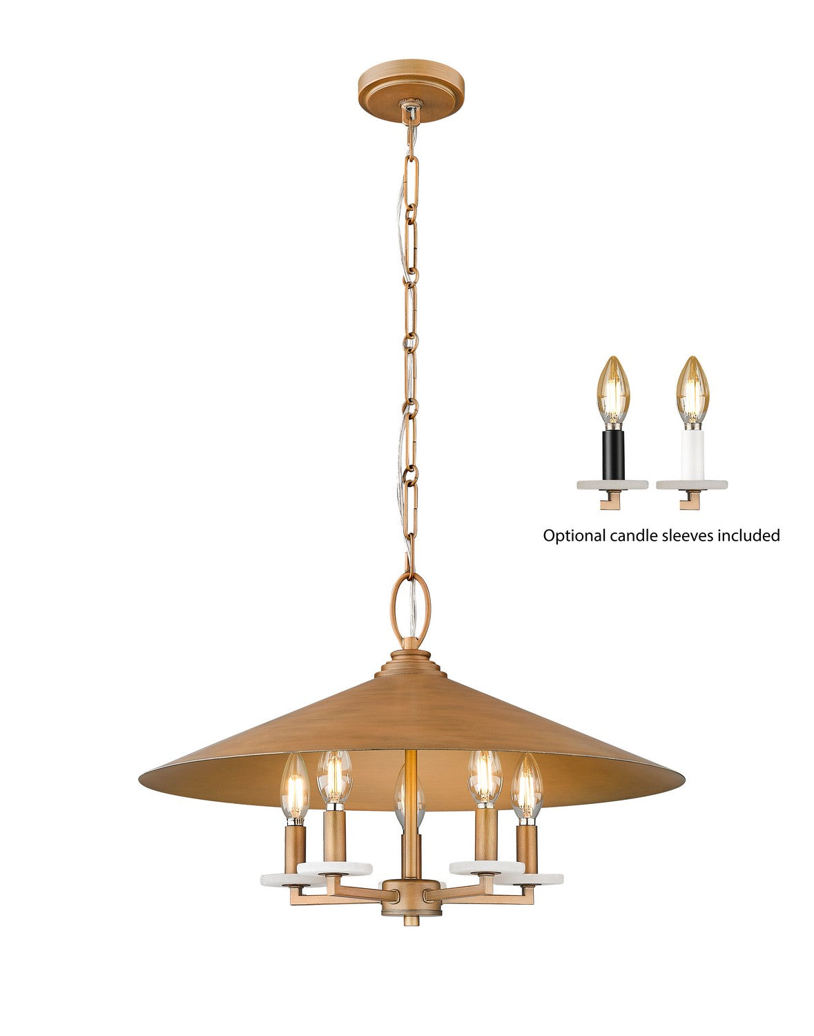 Z-Lite - 1953-22SGD - Five Light Pendant - Rialto - Signature Gold