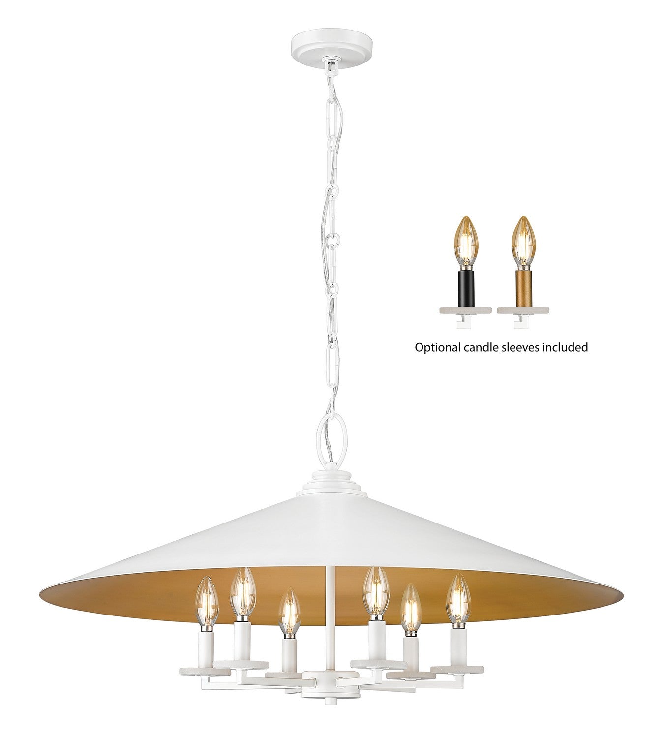 Z-Lite - 1953-32MW - Six Light Pendant - Rialto - Matte White