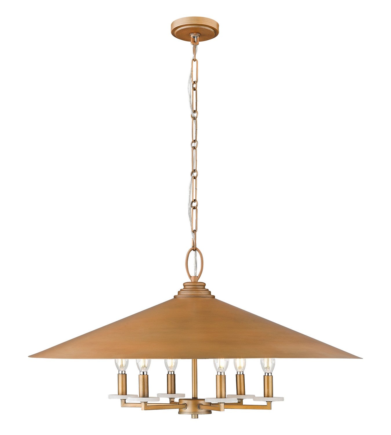 Z-Lite - 1953-32SGD - Six Light Pendant - Rialto - Signature Gold