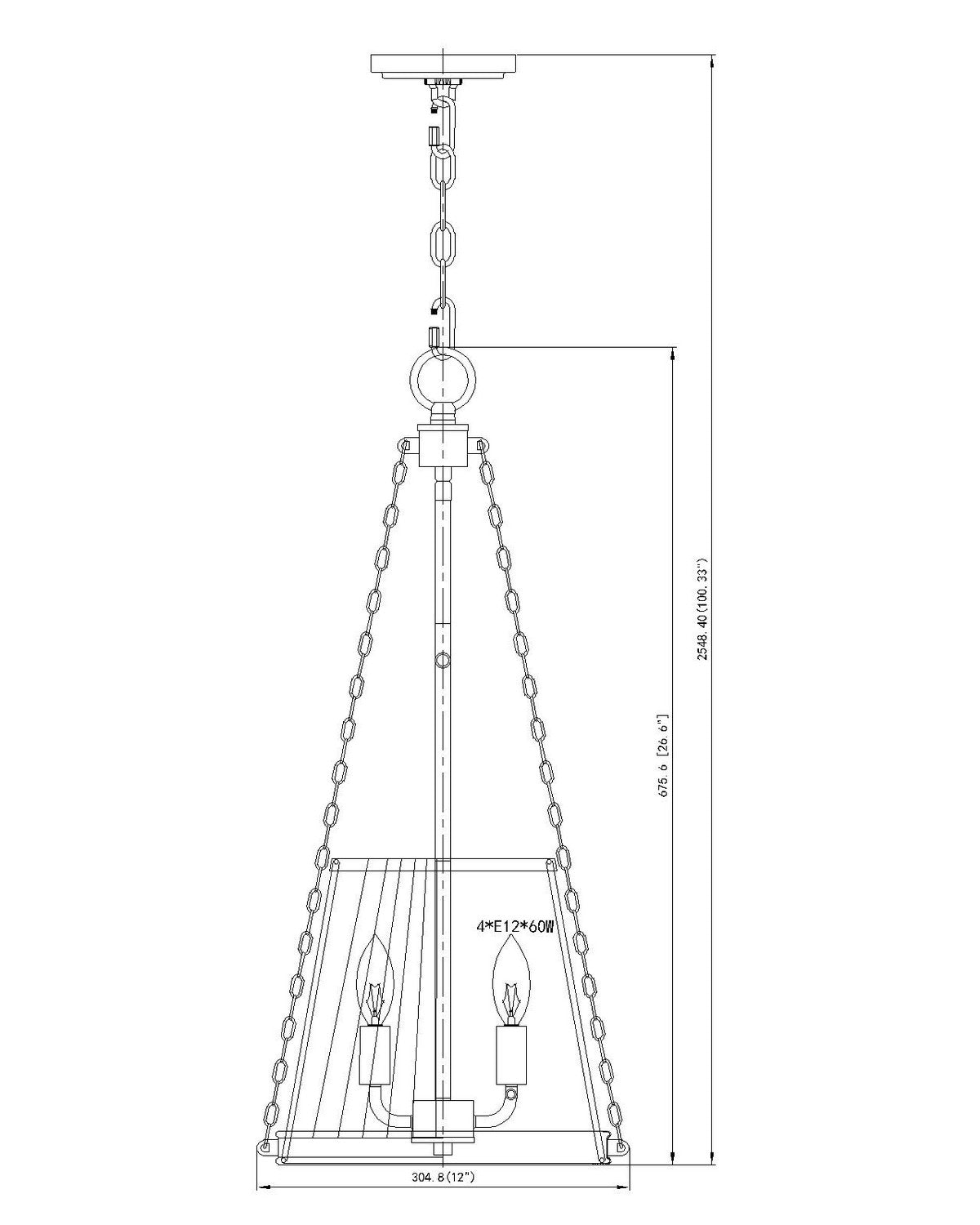 Z-Lite - 1954P12-BN - Four Light Pendant - Madeline - Brushed Nickel
