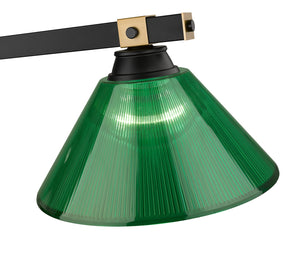 Z-Lite - 1955-3MB-RB-ARG - Three Light Billiard - Bronte - Matte Black + Rubbed Brass