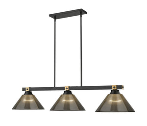 Z-Lite - 1955-3MB-RB-ARS - Three Light Billiard - Bronte - Matte Black + Rubbed Brass