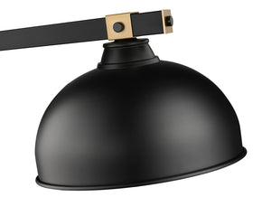 Z-Lite - 1955-3MB-RB-D13MB - Three Light Billiard - Bronte - Matte Black + Rubbed Brass