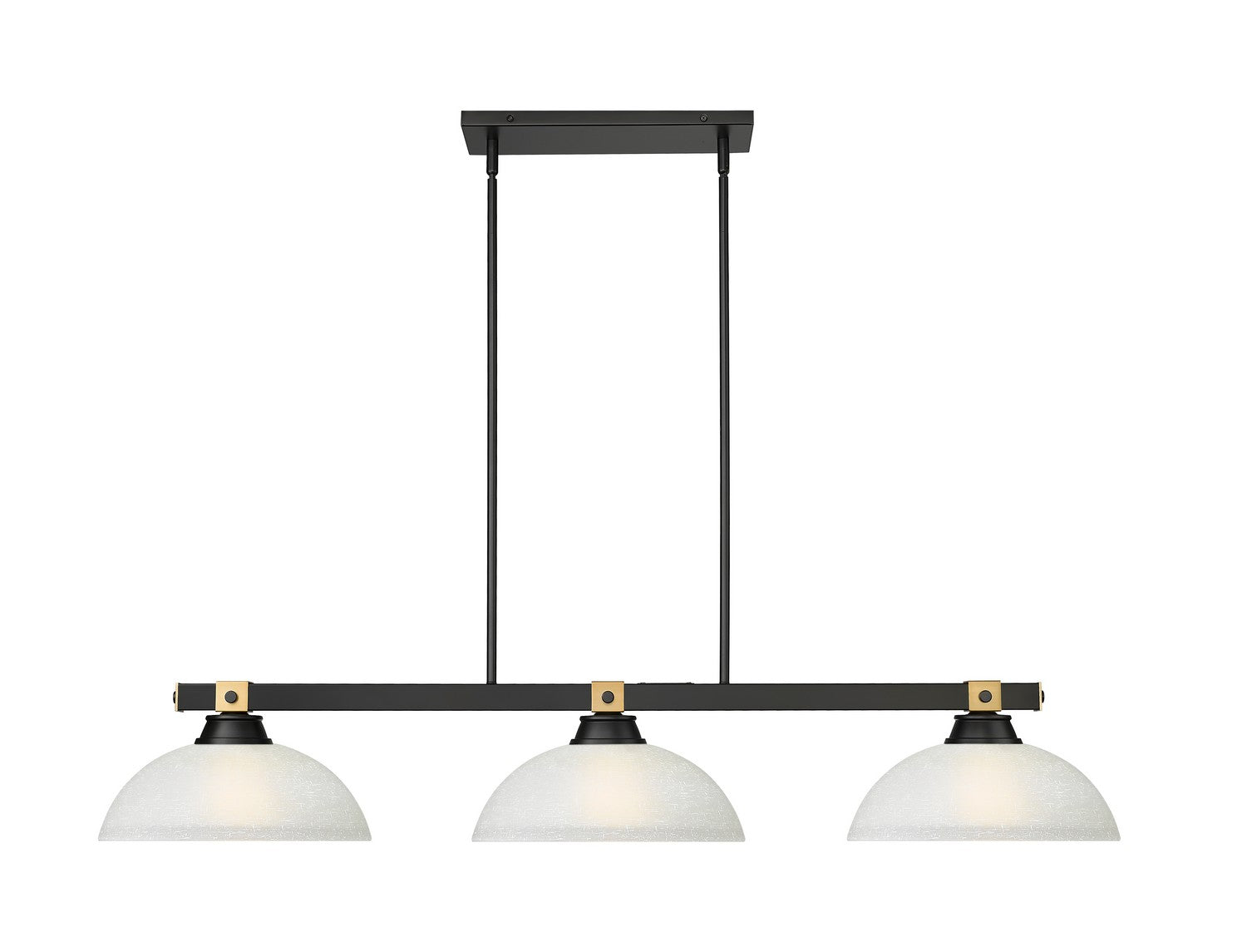 Z-Lite - 1955-3MB-RB-DWL14 - Three Light Billiard - Bronte - Matte Black + Rubbed Brass