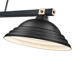 Z-Lite - 1955-3MB-RB-SMB - Three Light Billiard - Bronte - Matte Black + Rubbed Brass