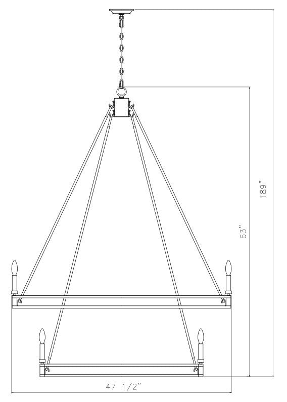 Z-Lite - 4005-20MB - 20 Light Chandelier - Dennison - Matte Black