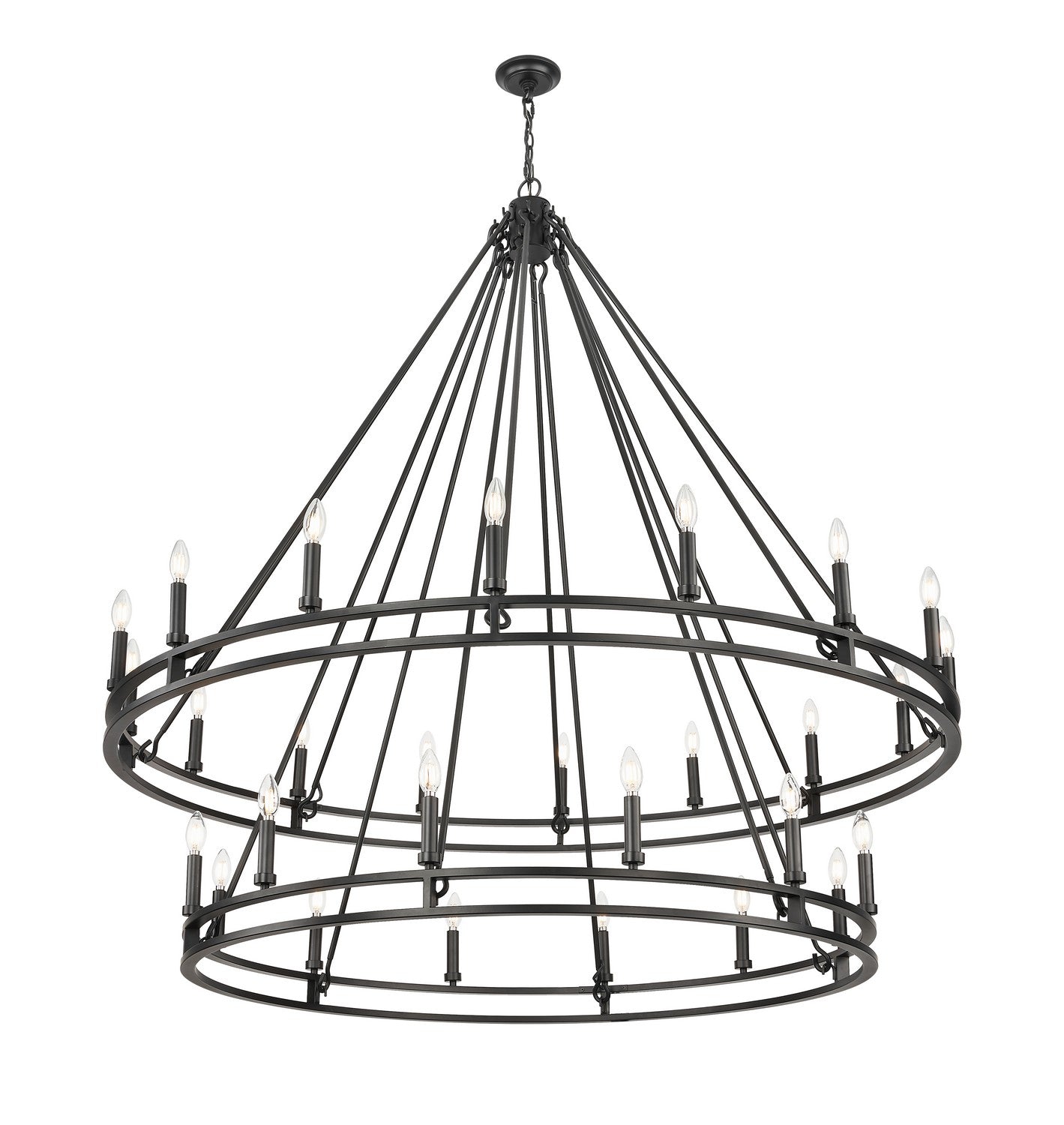 Z-Lite - 4005-28MB - 28 Light Chandelier - Dennison - Matte Black
