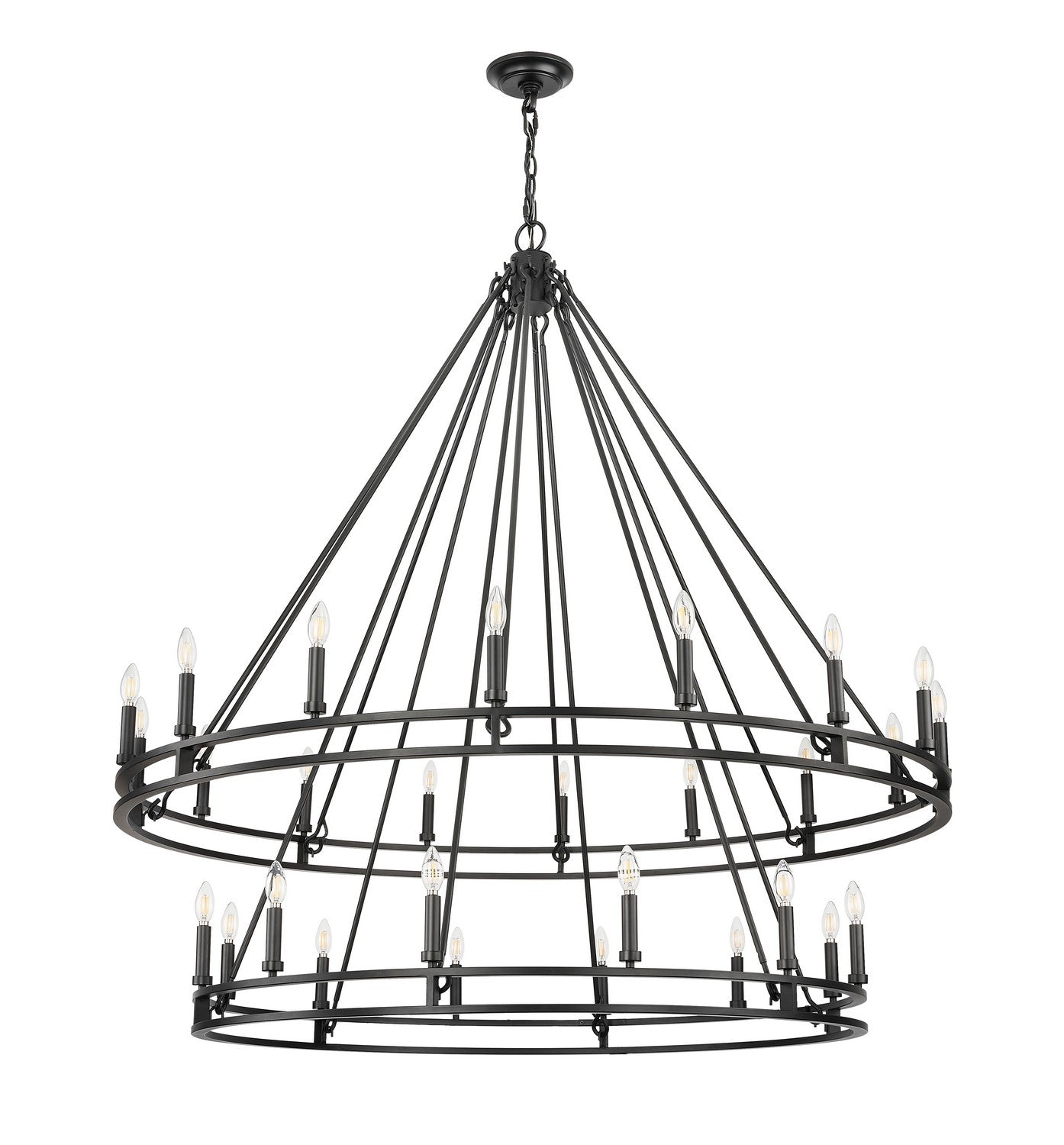 Z-Lite - 4005-28MB - 28 Light Chandelier - Dennison - Matte Black