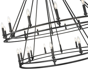 Z-Lite - 4005-28MB - 28 Light Chandelier - Dennison - Matte Black