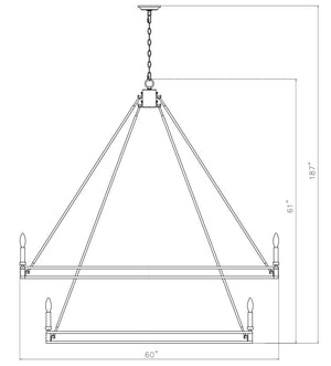 Z-Lite - 4005-28MB - 28 Light Chandelier - Dennison - Matte Black