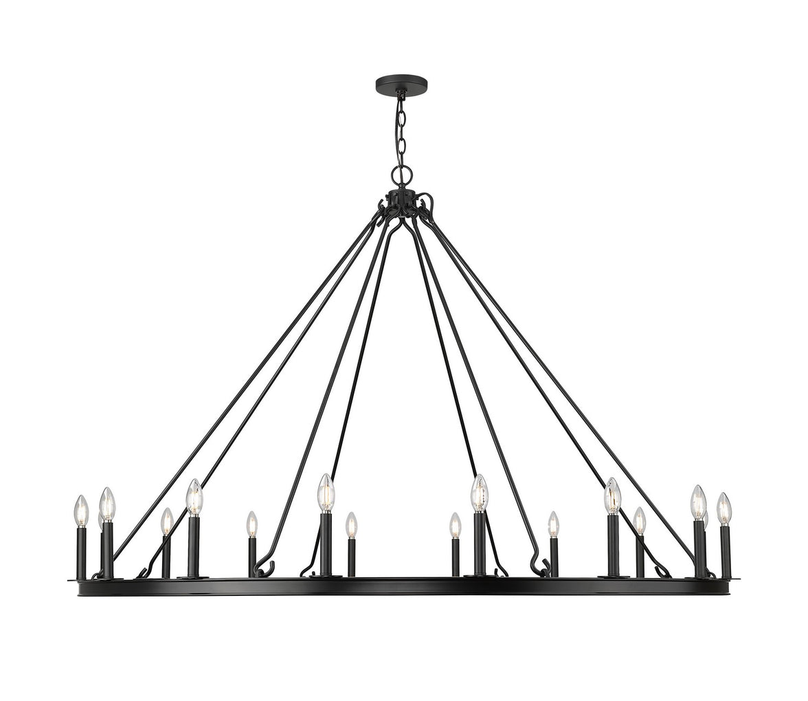 Z-Lite - 482R-16MB - 16 Light Chandelier - Barclay - Matte Black