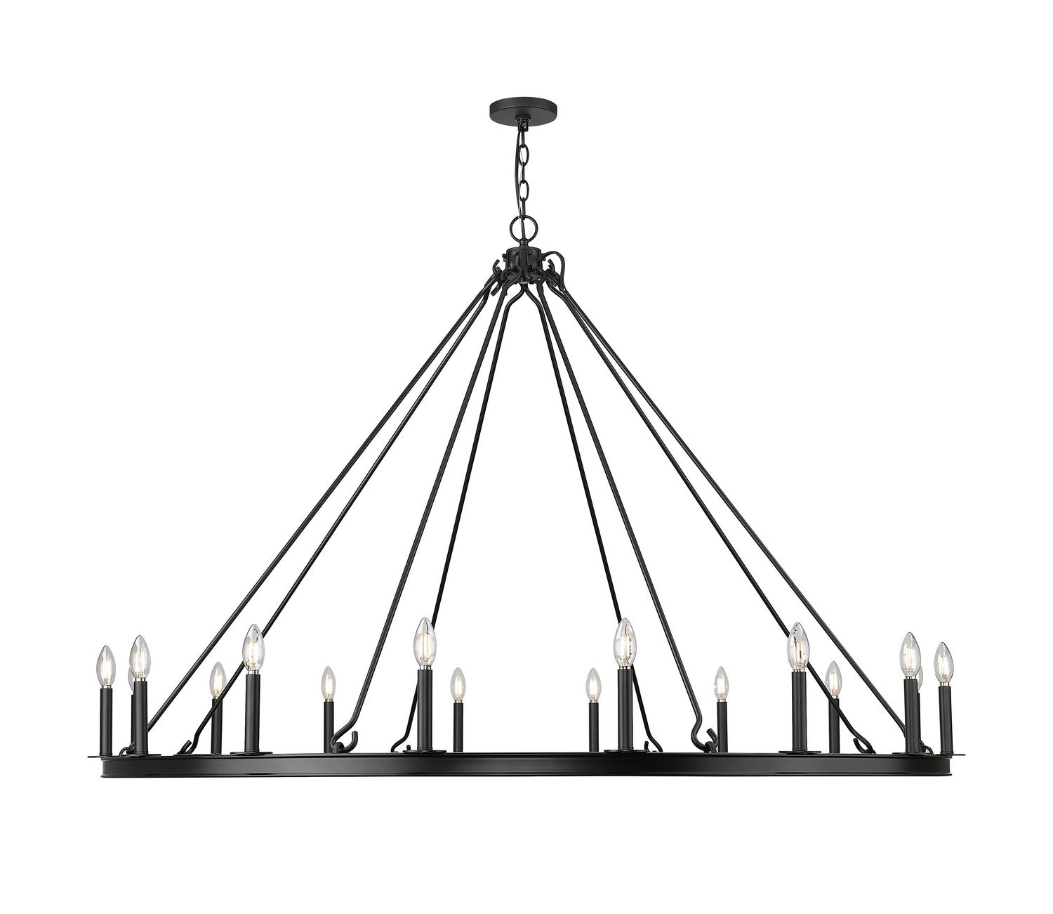Z-Lite - 482R-16MB - 16 Light Chandelier - Barclay - Matte Black