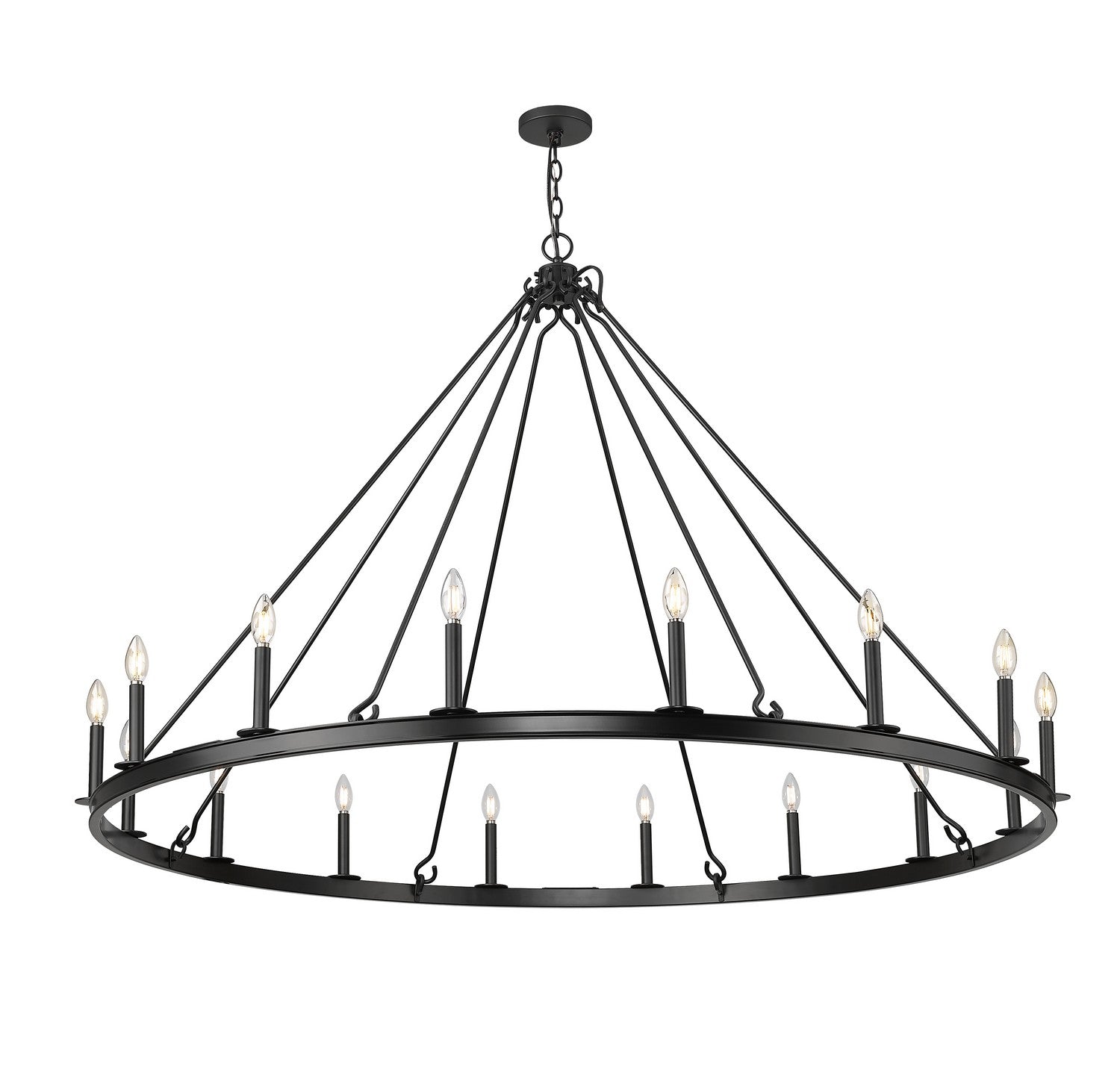 Z-Lite - 482R-16MB - 16 Light Chandelier - Barclay - Matte Black